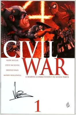 Buy Civil War #1 Dynamic Forces Signed Dexter Vines Df Coa Ltd 160 Marvel Comics • 19.95£