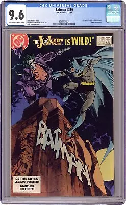 Buy Batman #366 CGC 9.6 1983 4341139021 1st App. Jason Todd In Robin Costume • 161.29£