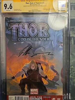 Buy Thor: God Of Thunder #2 CGC 9.6 SS SIGNED By Jason Aaron & Ribic - 1st App Gorr • 219.07£