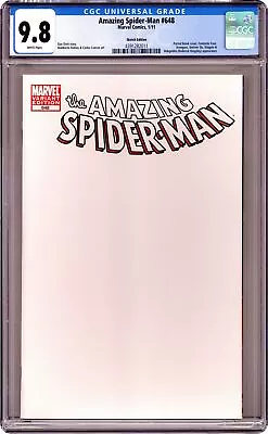 Buy Amazing Spider-Man #648G Blank Variant CGC 9.8 2011 4391282011 • 320.20£