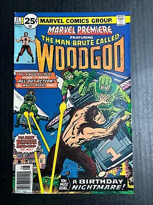 Buy MARVEL PREMIERE #31 The Man-Brute Called WOODGOD August 1976 1st Appearance KEY • 14.38£