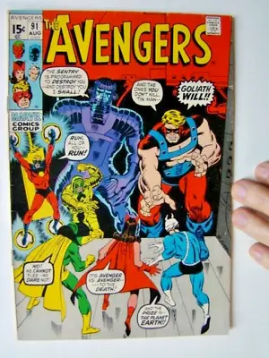 Buy Avengers #91 Sal Buscema Art 1971 VG • 9.40£
