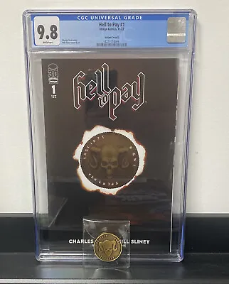 Buy Hell To Pay #1 CGC 9.8 (Image 2022) Sliney Cover G 1:100 Variant With Coin #630 • 240.14£