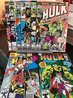 Buy 11 Comic Lot Incredible Hulk #205-395 + Annual 9 18 Marvel 1976-1992 • 15.98£