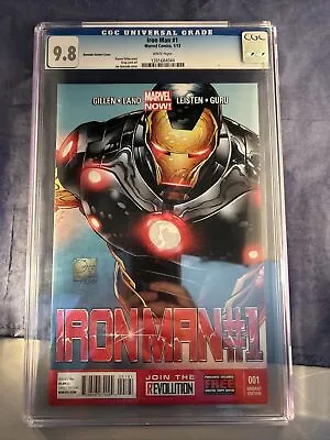 Buy Iron Man #1 Cgc 9.8 Joe Quesada Retail Variant 1:100 2013 • 39.44£