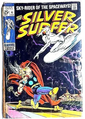 Buy SILVER SURFER #4 (1969) Kirby Art Stan Lee Marvel Comic • 199.99£