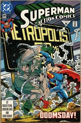 Buy Action Comics #684-1993 Fn+ 6.5 Superman Doomsday Vs Superman 2nd Variant Cover • 10.81£