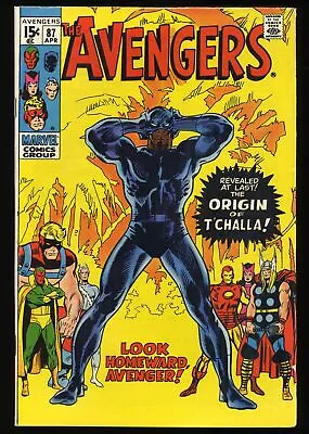 Buy Avengers #87 VG+ 4.5 Origin Of T'Challa Black Panther! Cameo Klaw/T'Chaka! • 37.80£