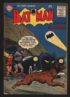 Buy * BATMAN #92 (1955) Robin 1st ACE The Bat-Hound! Very Good- 3.5 * • 800.57£