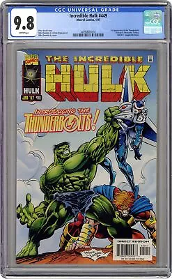 Buy Incredible Hulk #449 CGC 9.8 1997 4095685010 1st App. Thunderbolts • 360.23£