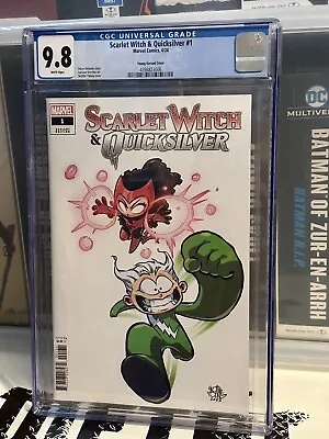 Buy Scarlet Witch & Quicksilver #1 CGC 9.8 Skottie Young Variant Cover Marvel New MT • 39.97£
