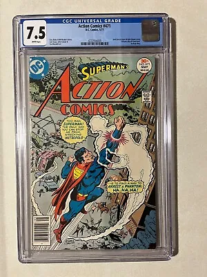 Buy Action Comics #471 DC 1977 CGC 7.5  SUPERMAN 1st Appearance Of Faora Clark Kent • 51.27£