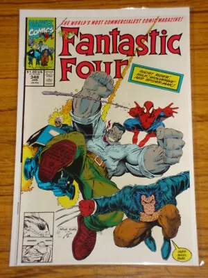 Buy Fantastic Four #348 Vol1 Art Adams Spiderman Wolverine January 1991 • 8.99£
