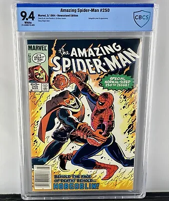 Buy Amazing Spider-Man #250 CBCS 9.4! Newsstand! Hobgoblin! Not CGC! • 63.95£
