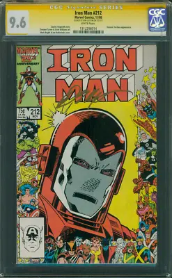 Buy Iron Man 212 CGC SS 9.6 Bob Layton Anniversary Frame Cover 11/1986 • 103.08£