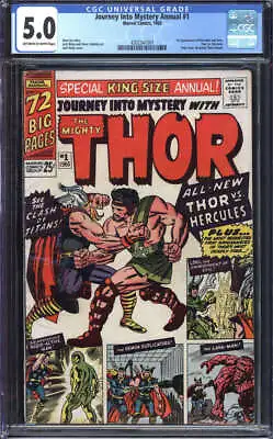 Buy Journey Into Mystery Annual #1 Cgc 5.0 Ow/wh Pages // 1st App Hercules + Zeus • 218.63£