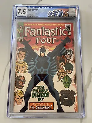 Buy Fantastic Four #46 High Grade 1st Full App. Black Bolt Marvel Comic 1966 CGC 7.5 • 308.21£