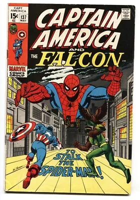 Buy CAPTAIN AMERICA #137 1971 MARVEL Spider-Man-comic Book • 24.23£