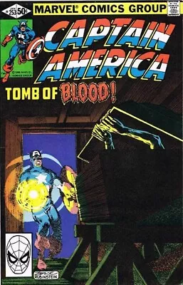 Buy CAPTAIN AMERICA #253 F/VF, John Byrne Art, Direct Marvel Comics 1981 Stock Image • 9.49£
