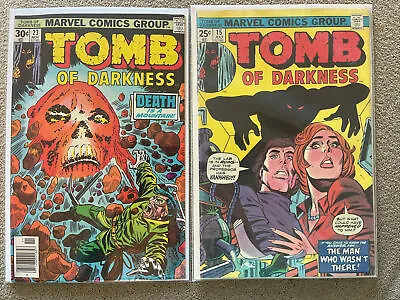 Buy Tomb Of Darkness (1974) #15 & 23 Last Issue FN+ To VF Marvel Bronze Age Horror • 12.84£