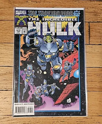 Buy Incredible Hulk #413 Troyjan War Part 1 Marvel Comics 1993 Peter David Bag/Board • 5.59£