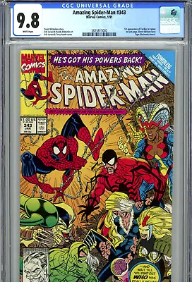 Buy Amazing Spider-Man #343 (1991) Marvel CGC 9.8 White 1st Appearance Of Cardiac! • 83.78£