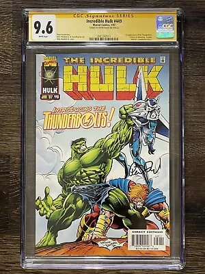 Buy Incredible Hulk #449 CGC SS 9.6 1st App. Of The Thunderbolts Signed Peter David • 259.84£