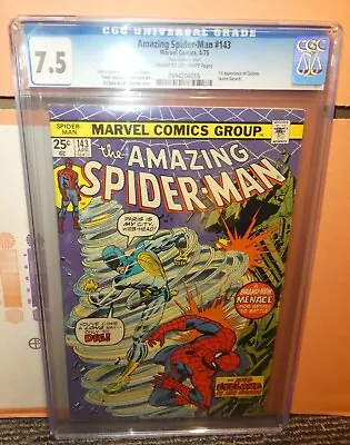 Buy Marvel Comics Amazing Spiderman Cgc 7.5 143 Mark Jewellers Insert Avengers 1975 • 199.99£