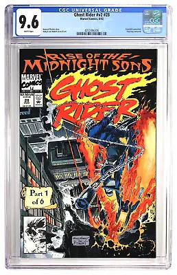 Buy Ghost Rider #28 #V2 1st Cameo Midnight Sons CGC NM+ 9.6 White Pages 4252496006 • 39.37£
