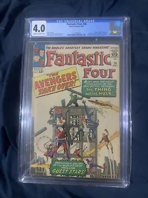 Buy FANTASTIC FOUR #26 Comic CGC 4.0 HULK VS THING Stan LEE Jack KIRBY 1964 Marvel • 142.99£