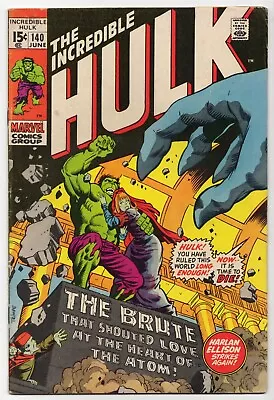 Buy Incredible Hulk #140 Jarella & Pantheon Of Sorcerers 1st Appearance *1971* • 12.06£