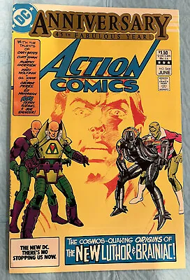 Buy ACTION COMICS #544 New Brainiac 1st Lex Luthor Warsuit 1983 Nice Copy VF/VF+ • 8.79£