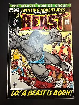 Buy AMAZING ADVENTURES #11  1st App Of BEAST WITH FUR! Marvel Comic 1972 • 91.41£