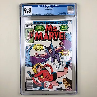 Buy Ms. Marvel #9 (1977) CGC 9.8, 1st Deathbird • 318.80£