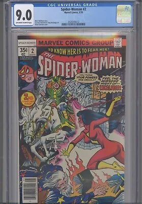 Buy Spider-Woman #2 CGC 9.0 Oww 1978 Marvel Comics 1st Black Knight Since Golden-Age • 37.89£