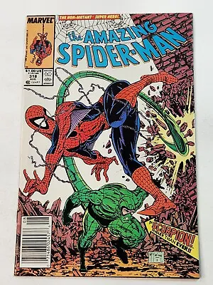 Buy Amazing Spider-Man 318 NEWSSTAND Marvel Comics Scorpion Todd McFarlane 1989 • 13.40£