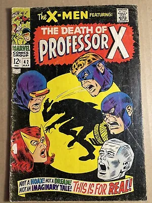 Buy X-men #42 (1968) Key! The Death Of Changeling Disguised As Professor X Marvel • 59.13£
