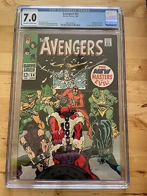 Buy AVENGERS # 54 (1st App. NEW MASTERS OF EVIL, ULTRON Cameo , JULY 1968) CGC 7.0 • 155£