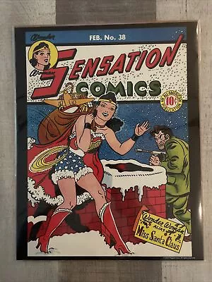 Buy No 38 Sensation Comics 1945 11X14 Book Cover Poster DC Wonder Woman Miss Santa • 20.07£