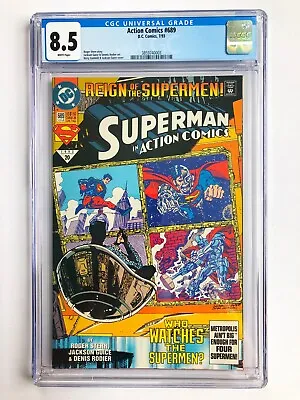 Buy CGC 8.5 DC Action Comics #689 1st Black Suit And Resurrection Of Superman • 55.97£