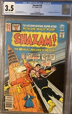 Buy Shazam 28 CGC 3.5 1st Black Adam Appearance Since Golden Age (2nd App Overall) • 47.43£