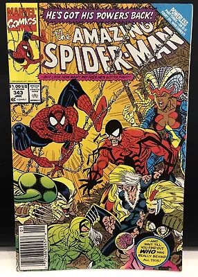 Buy AMAZING SPIDER-MAN  #343 Comic , Marvel Comics Newsstand’ • 3.90£