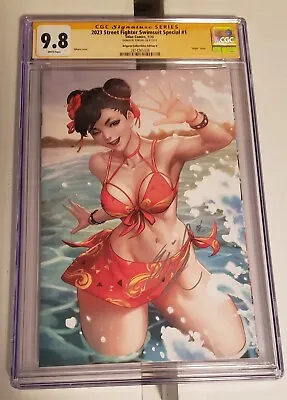 Buy STREET FIGHTER SWIMSUIT SPECIAL #1 CGC 9.8 SS Red Virgin Signed By Ejikure • 151.67£