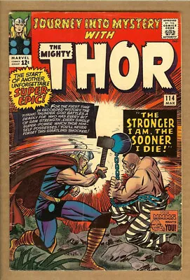 Buy Journey Into Mystery #114 VG+ 4.5 (1965 Marvel) Detailed Origin Of Loki • 63.90£