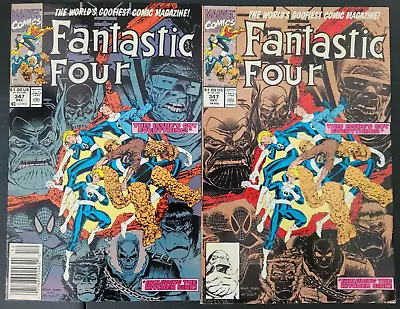Buy Fantastic Four #347 (1990) Marvel 1st New Ff! Arthur Adams! Newsstand! Bonus #1 • 9.59£