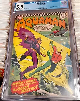 Buy AQUAMAN #29 - ORIGIN & 1st APPEARANCE OF THE OCEAN MASTER - DC/1966 - CGC 5.5 • 239.10£