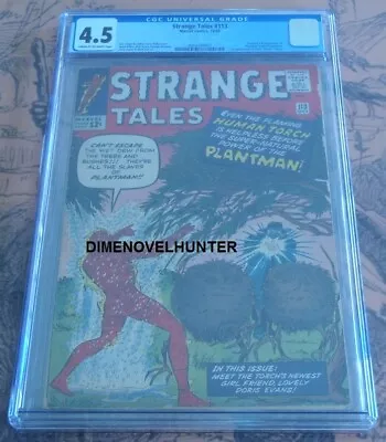 Buy Strange Tales #113 Cgc 4.5 1st Appearance Plantman Dorrie Evans Stan Lee Story • 106.86£