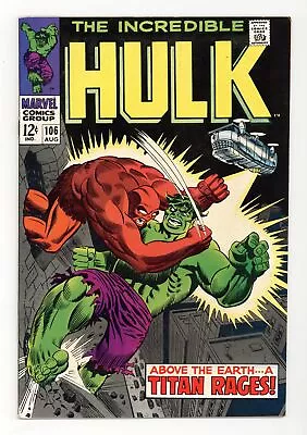 Buy Incredible Hulk #106 FN 6.0 1968 • 41.90£