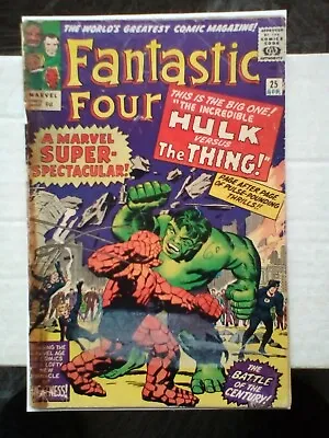 Buy Fantastic Four 25 (1964) Hulk Vs Thing. Avengers App. 2nd App Captain America • 54.99£