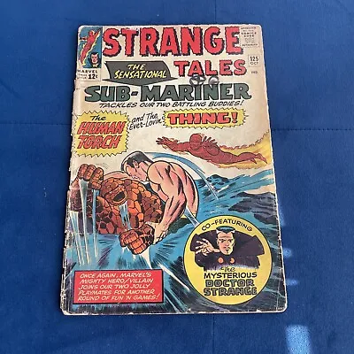 Buy Strange Tales #125 - Origin Of Doctor Strange - Sub Mariner - Marvel Comics 1964 • 24.99£